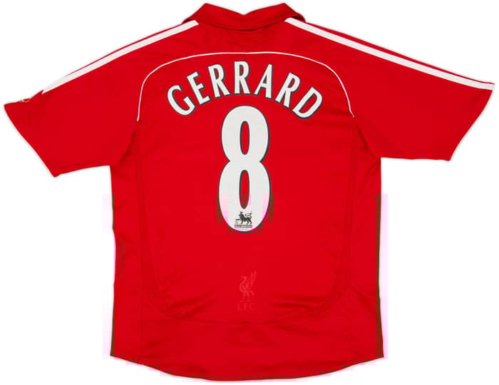 2006-08 Liverpool Camiseta Local Gerrard #8 - 6/10 - (L. de niño)