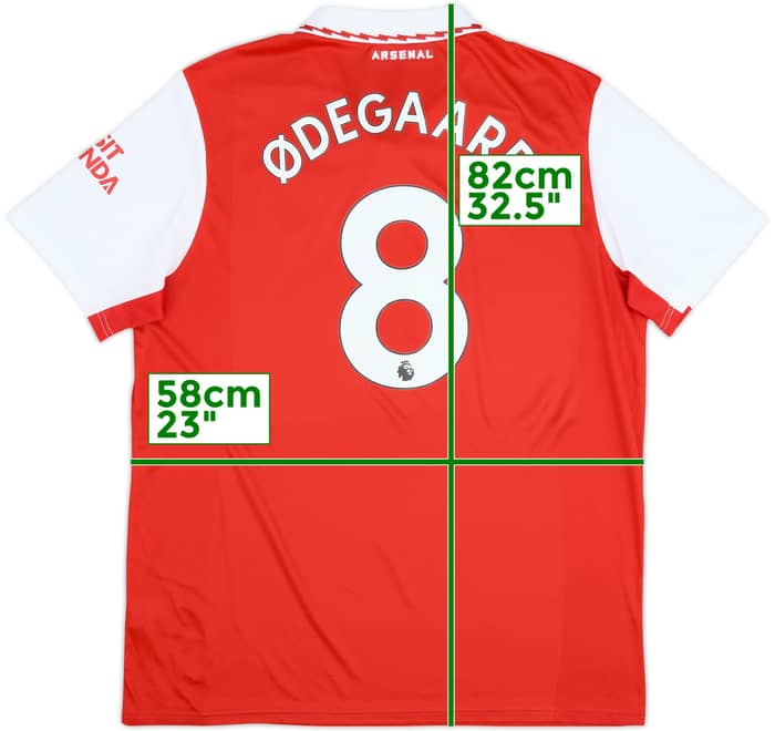 Camiseta de local del Arsenal 2022-23 Odegaard #8 - 7/10 - (XL)