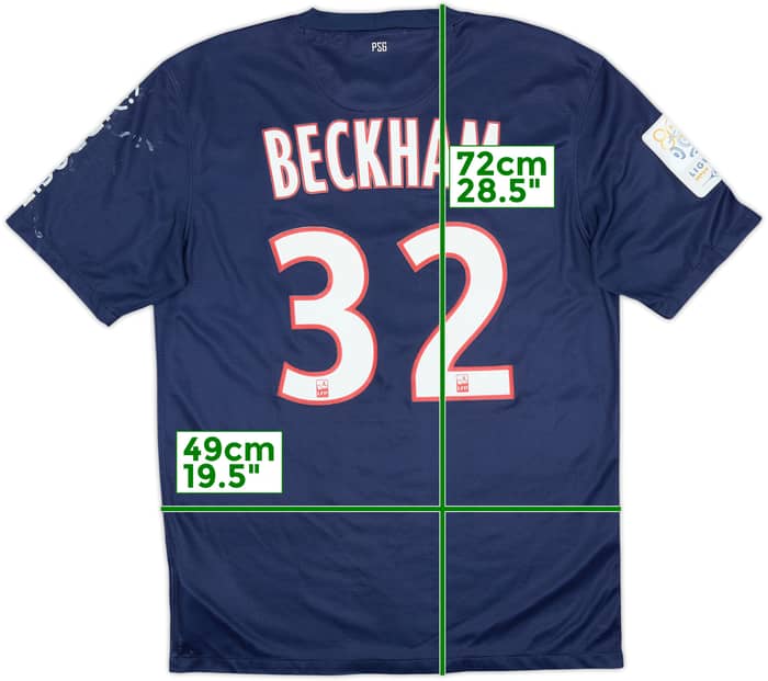 2012-13 Paris Saint-Germain Home Shirt Beckham #32 - 4/10 - (M)
