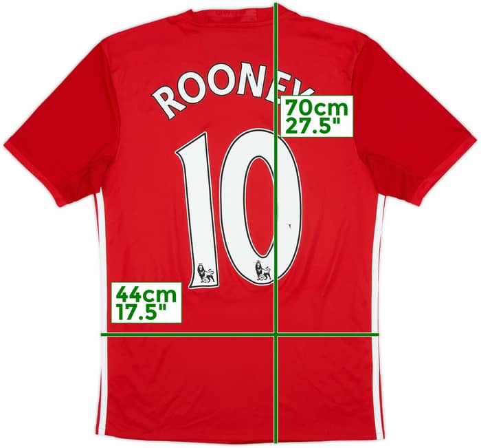 2016-17 Manchester United Home Shirt Rooney #10 - 5/10 - (S)