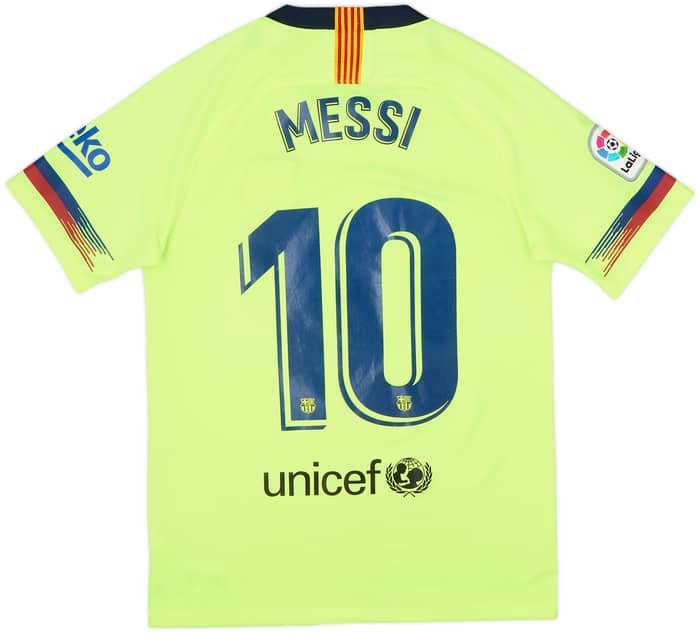 2018-19 Barcelona Away Shirt Messi #10 - 7/10 - (S)