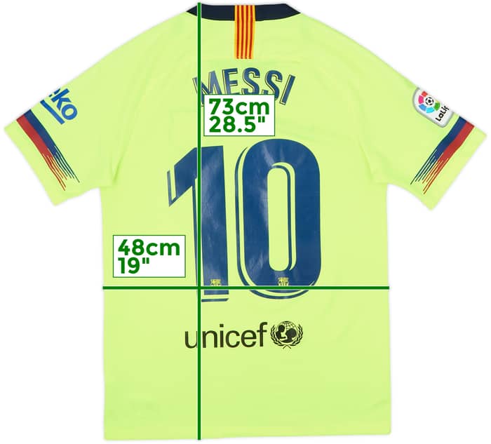 2018-19 Barcelona Away Shirt Messi #10 - 7/10 - (S)