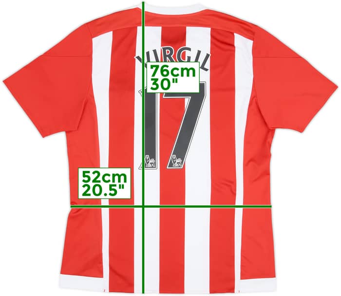 2015-16 Southampton Home Shirt Virgil #17 - 8/10 - (L)