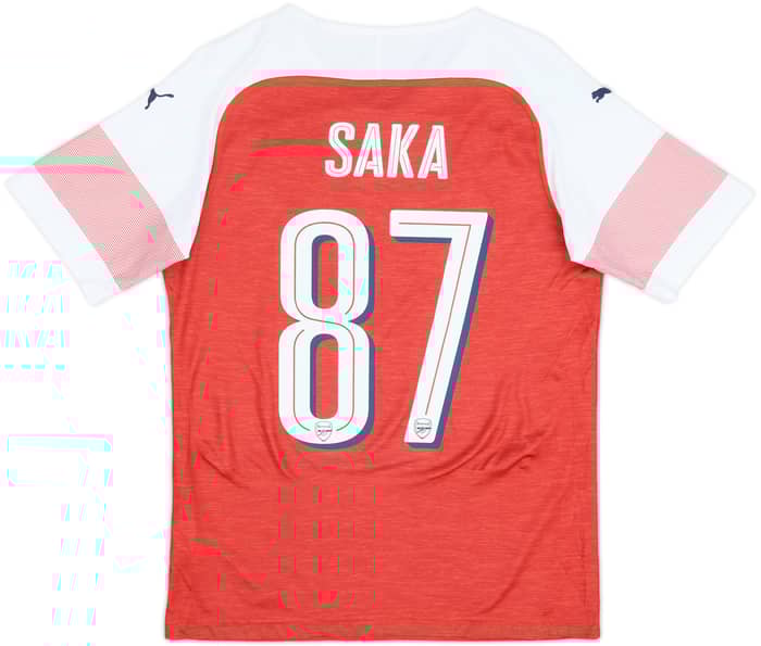 2018-19 Arsenal Home Shirt Saka #87 - 6/10 - (S)