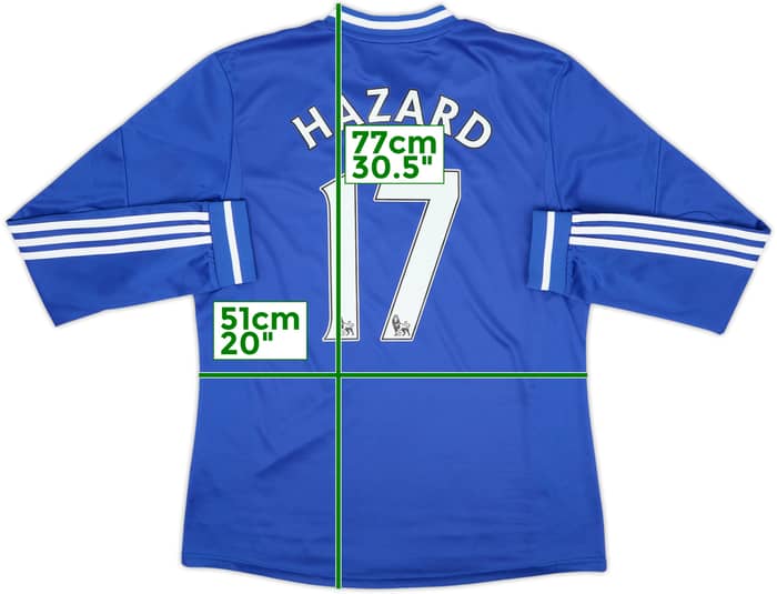 Camiseta de local de manga larga del Chelsea 2013-14 Hazard #17 - 8/10 - (L)