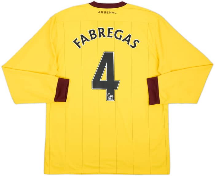 2010-13 Arsenal Away L/S Shirt Fabregas #4 - 6/10 - (L)