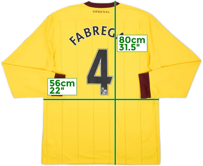 2010-13 Arsenal Away L/S Shirt Fabregas #4 - 6/10 - (L)