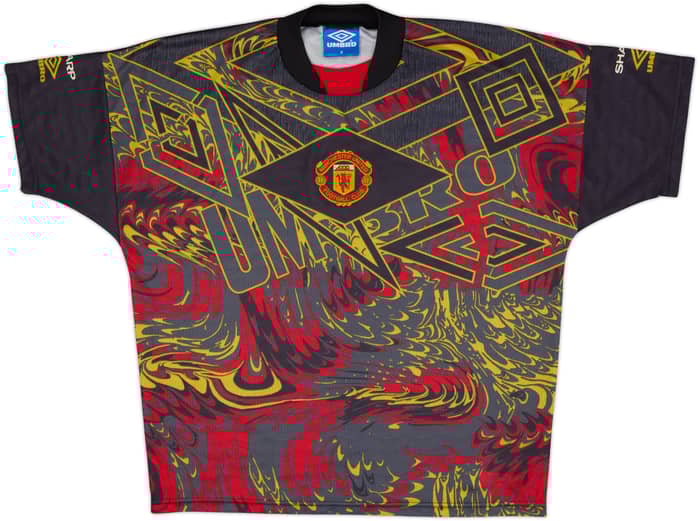 1994-96 Manchester United Umbro Training Shirt - 8/10 - (M)