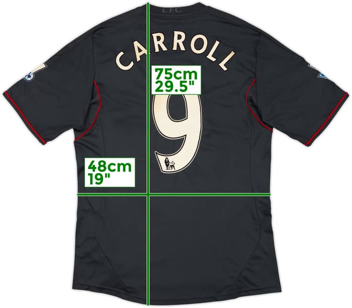 2011-12 Liverpool Away Shirt Carroll #9 - 5/10 - (M)