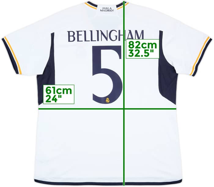 2023-24 Real Madrid Home Shirt Bellingham #5 - 7/10 - (XXL)