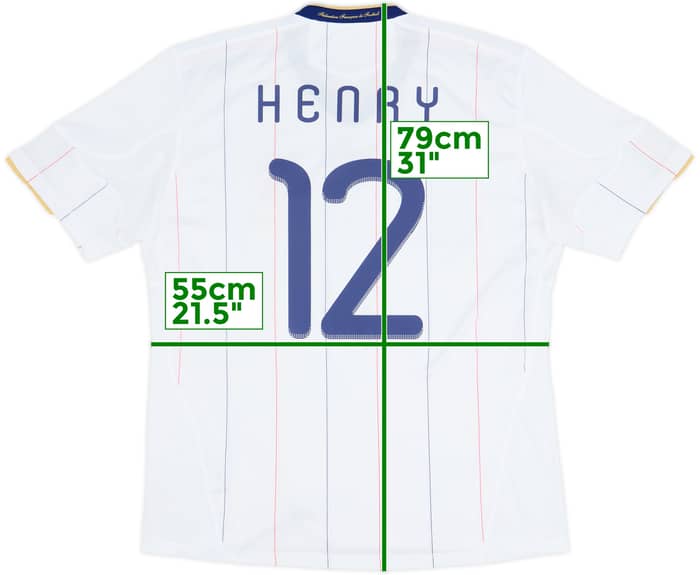 2009-10 Francia Camiseta Visitante Henry #12 - 9/10 - (L)
