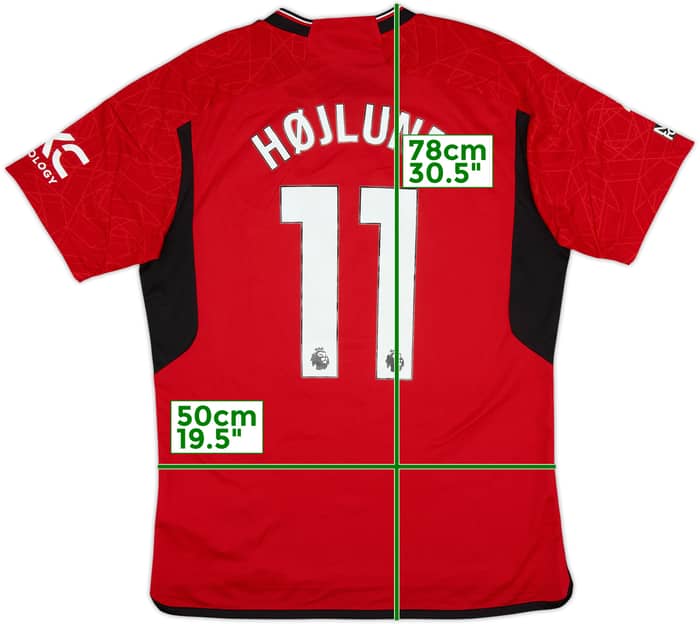 2023-24 Manchester United Home Shirt Hojlund #11 - 7/10 - (L)