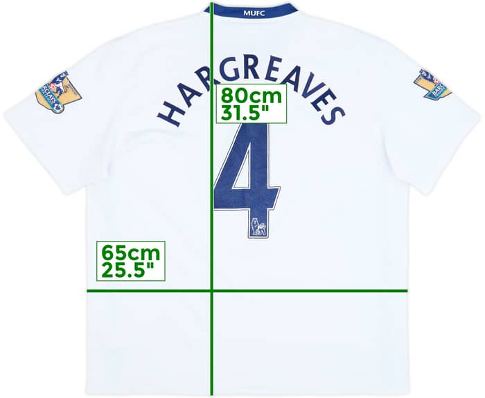 2008-10 Manchester United Away Shirt Hargreaves #4 - 6/10 - (XXL)