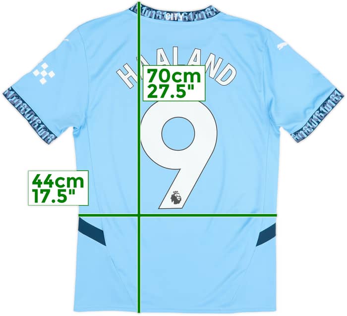 2024-25 Manchester City Home Shirt Haaland #9 - 9/10 - (S)