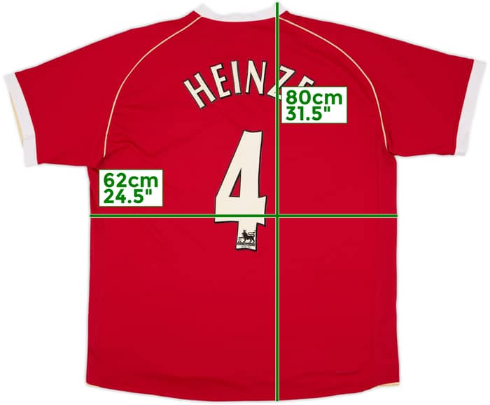 Camiseta de local del Manchester United 2006-07 Heinze #4 - 7/10 - (XXL)