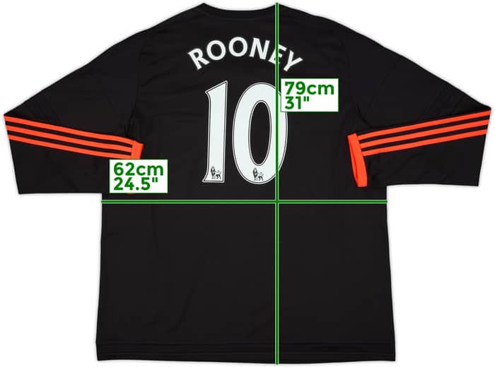 2015-16 Manchester United Third L/S Shirt Rooney #10 - 9/10 - (XXL)