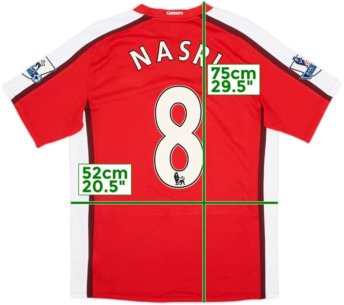 2008-10 Arsenal Home Shirt Nasri #8 - 7/10 - (M)