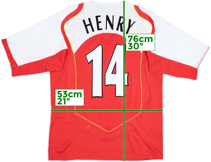 2004-05 Arsenal Home Shirt Henry #14 - 8/10 - (L)