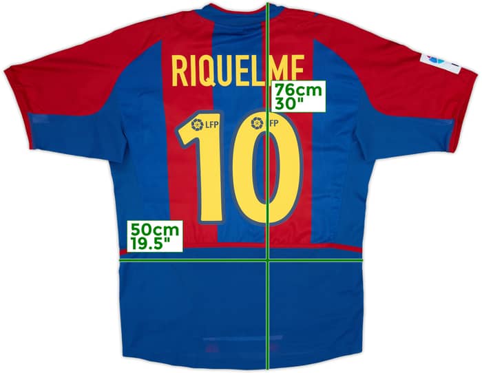 2002-03 Barcelona Player Issue Home Shirt Riquelme #10 - 8/10 - (M)