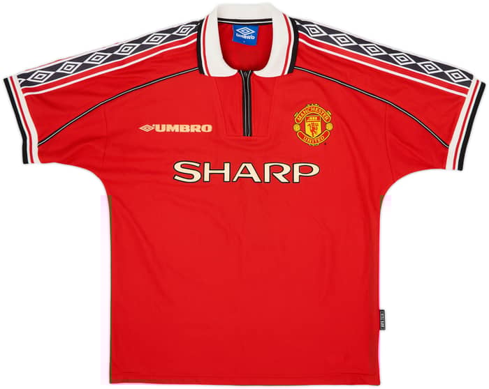 1998-00 Manchester United Home Shirt Beckham #7 - 7/10 - (M)