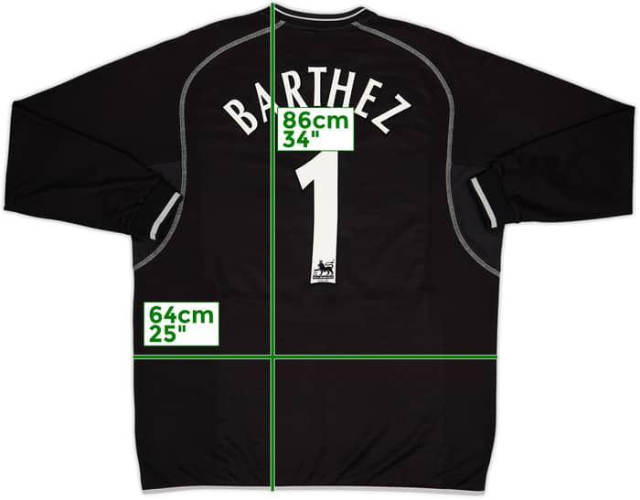 2000-02 Manchester United Camiseta de Arquero Barthez #1 - 8/10 - (XL)