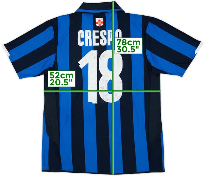 2007-08 Inter Milan Centenary Home Shirt Crespo #18 - 5/10 - (L)