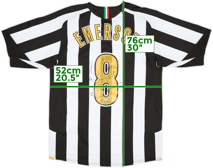 2005-06 Juventus Signed Home Shirt Emerson #8 (M)