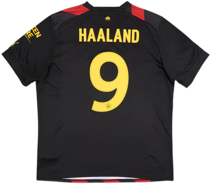 2022-23 Manchester City Away Shirt Haaland #9 - 10/10 - (XL)