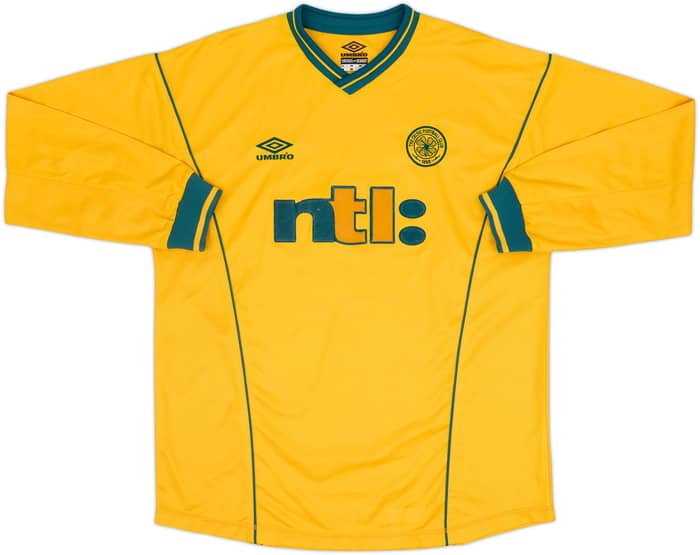 2000-02 Celtic Away L/S Shirt Sutton #9 - 8/10 - (XL)