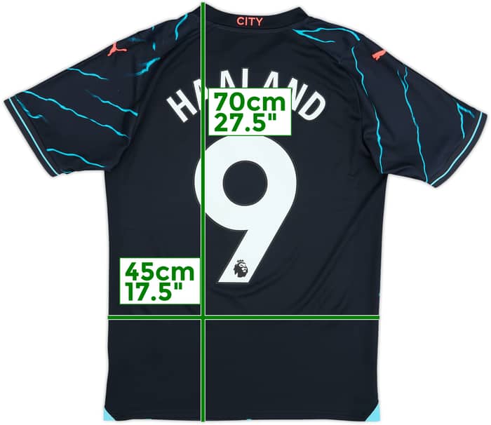 2023-24 Manchester City Third Shirt Haaland #9 - 10/10 - (S)