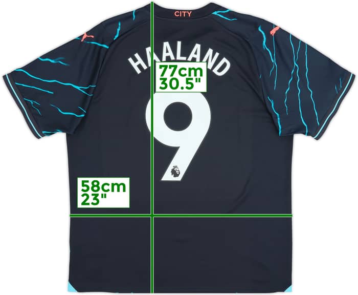 2023-24 Manchester City Third Shirt Haaland #9 - 10/10 - (XL)