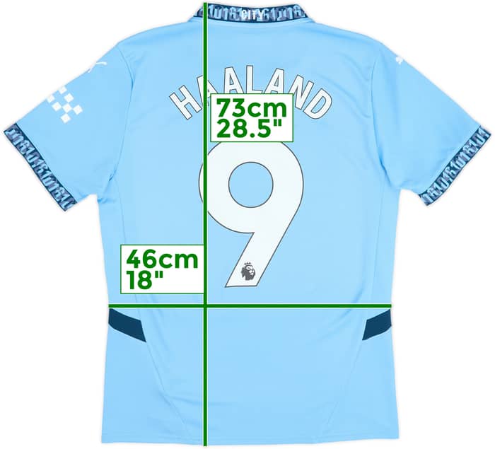 2024-25 Manchester City Home Shirt Haaland #9 - 9/10 - (M)
