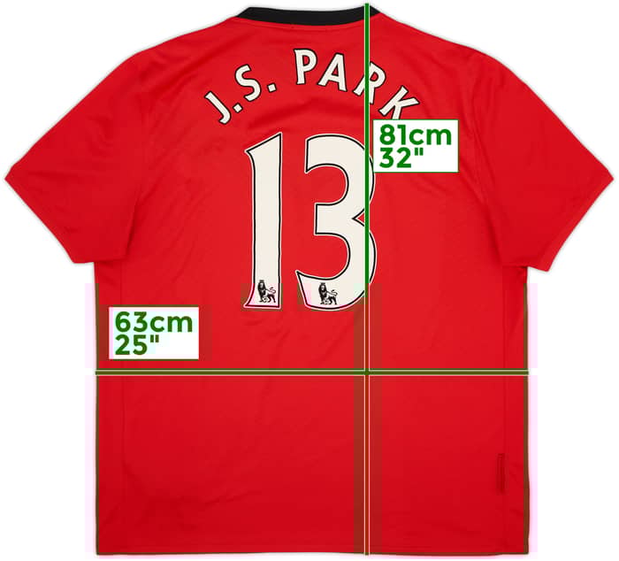 2009-10 Manchester United Home Shirt J.S. Park #13 - 8/10 - (XXL)