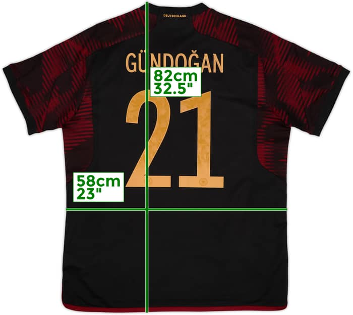 Camiseta de visitante de Alemania 2022-23 Gundogan #21 - 9/10 - (XL)