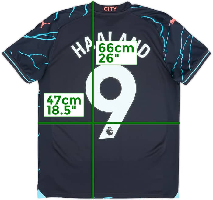 Camiseta de la tercera equipación del Manchester City 2023-24 Haaland #9 - 10/10 - (XL.Niños)