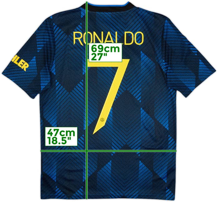 Camiseta de la tercera equipación del Manchester United 2021-22 Ronaldo #7 - 8/10 - (XL.Niños)