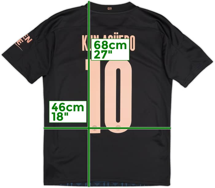 2020-21 Manchester City Away Shirt Kun Aguero #10 - 8/10 - (S)