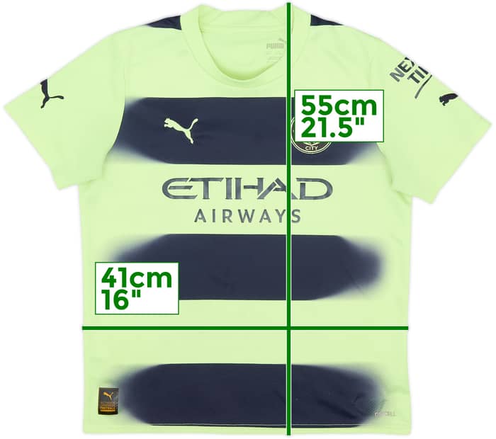 Camiseta de la tercera equipación del Manchester City 2022-23 - 5/10 - (Niños M)