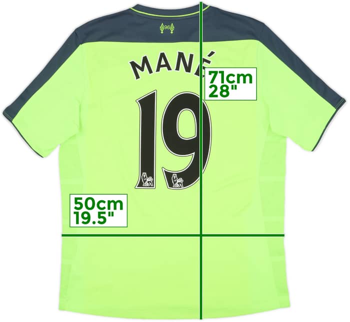 2016-17 Liverpool Third Shirt Mane #19 - 9/10 - (M)