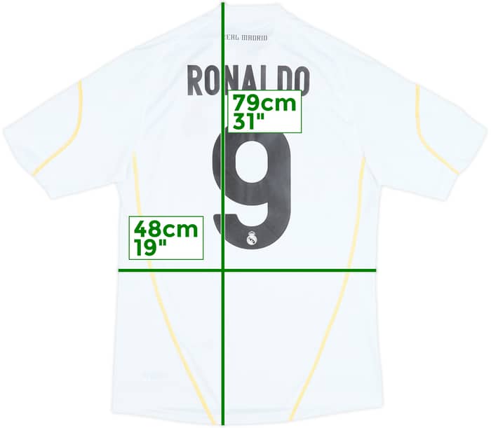 2009-10 Real Madrid Home Shirt Ronaldo #9 - 8/10 - (M)