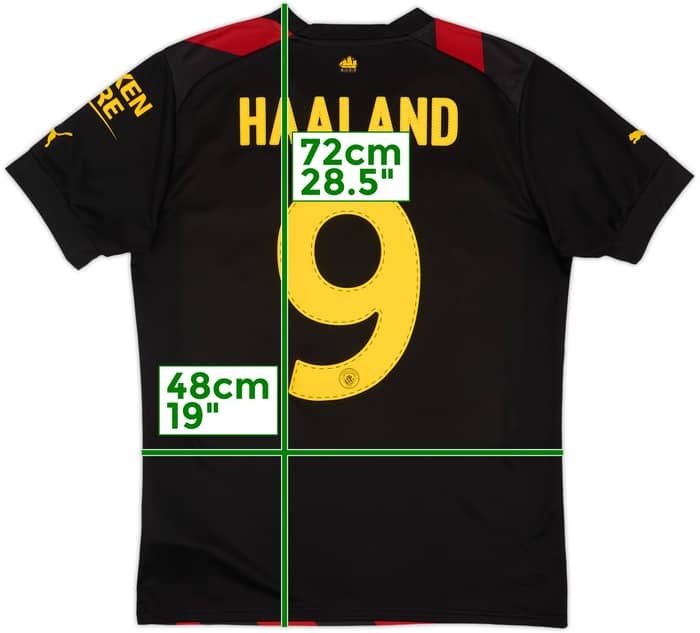 2022-23 Manchester City Away Shirt Haaland #9 - 9/10 - (M)