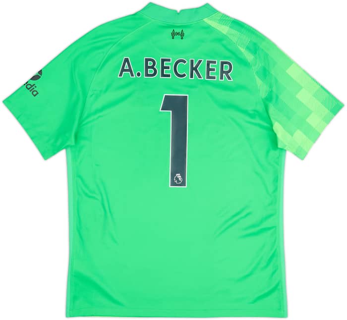 2021-22 Liverpool GK S/S Shirt A.Becker #1 - 9/10 - (L)