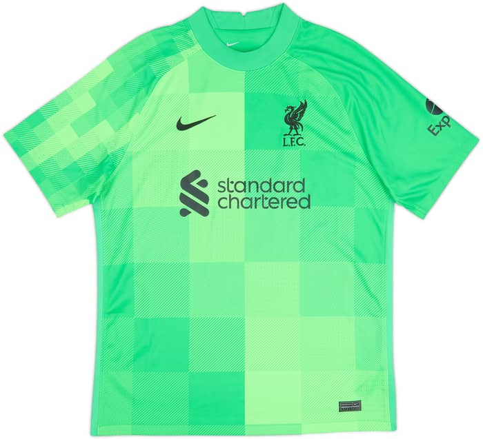 2021-22 Liverpool GK S/S Shirt A.Becker #1 - 9/10 - (L)