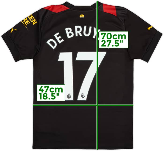 Camiseta de visitante del Manchester City 2022-23 De Bruyne #17 - 10/10 - (S)