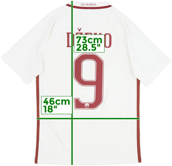 2016-17 Roma Away Shirt Dzeko #9 - 6/10 - (S)
