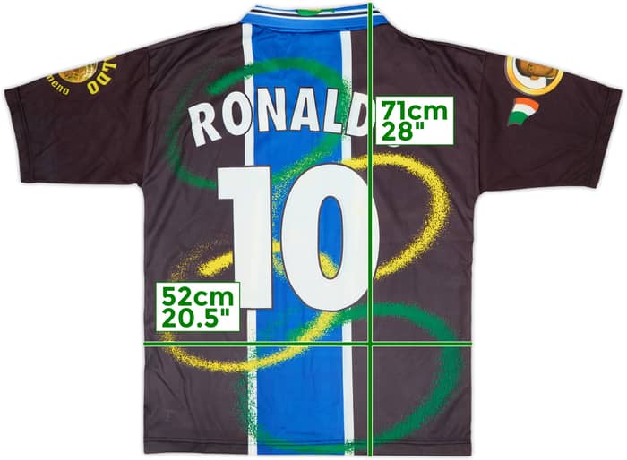 Camiseta gráfica del Inter Milan 1997-98 Ronaldo #10 - 9/10 - (L/XL)
