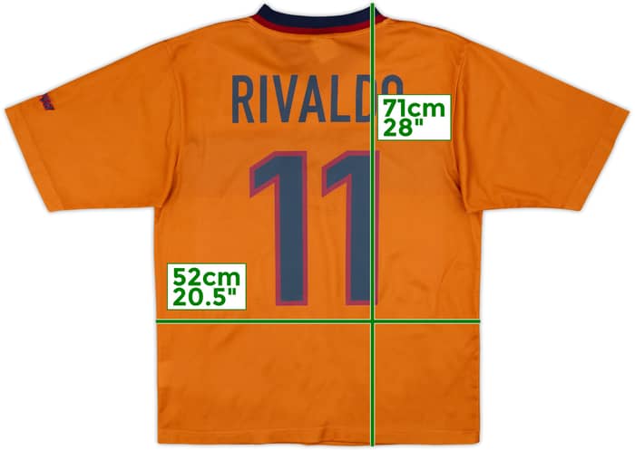 1998-00 Barcelona Basic Third Shirt Rivaldo #11 - 9/10 - (S)