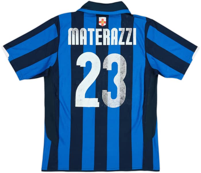 2007-08 Inter Milan Centenary Home Shirt Materazzi #23 - 5/10 - (M)