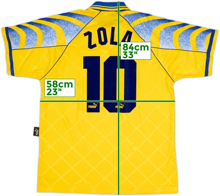 1995-96 Parma Third Shirt Zola #10 - 8/10 - (XL)