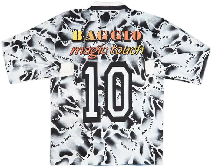 1992-94 Juventus Graphic L/S Shirt Baggio #10 - 10/10 - (XL)